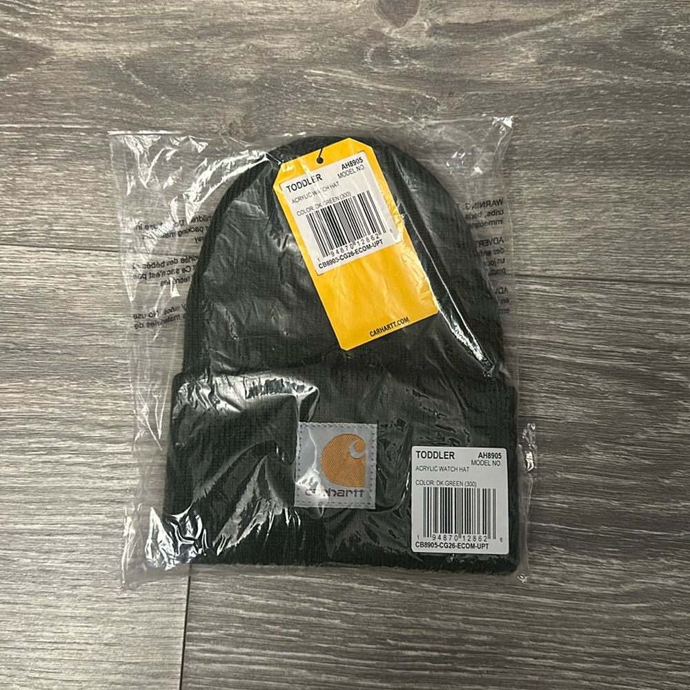 Carhartt winter watch hat - hunter green - toddler - NWT